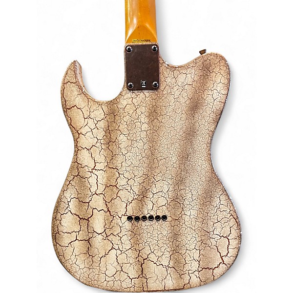 Used AXL Badwater Eldorado Relic White Solid Body Electric Guitar