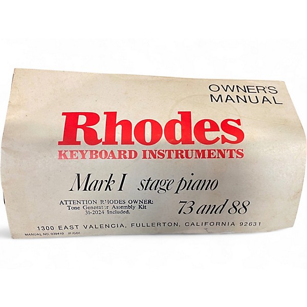 Used Rhodes Mark 1 Stage Piano Eighty Eight Stage Piano