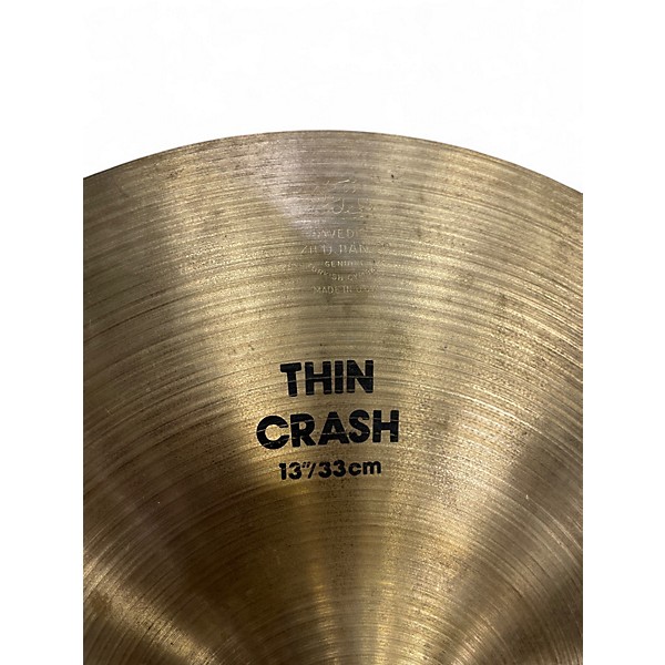 Used Zildjian 13in Thin Crash Cymbal