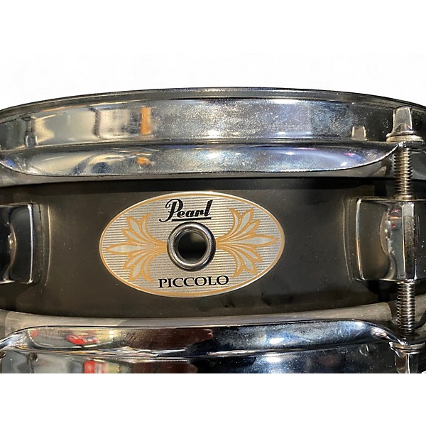 Used Pearl 13X3 PICCOLO BLACK STEEL Drum