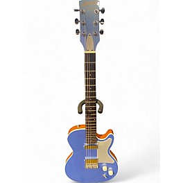 Used Harmony Jupiter Thinline Sky Blue Solid Body Electric Guitar