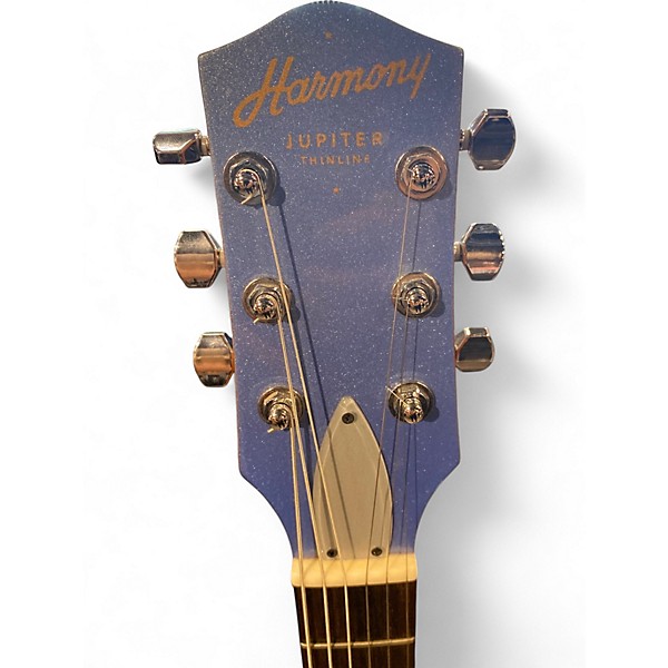 Used Harmony Jupiter Thinline Sky Blue Solid Body Electric Guitar