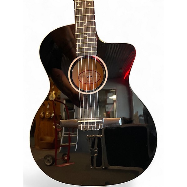 Used Taylor 214CEN Black Classical Acoustic Electric Guitar