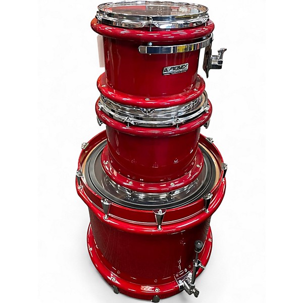 Used Peavey 3 Piece RadialPro 1000 Lacquer Red Drum Kit