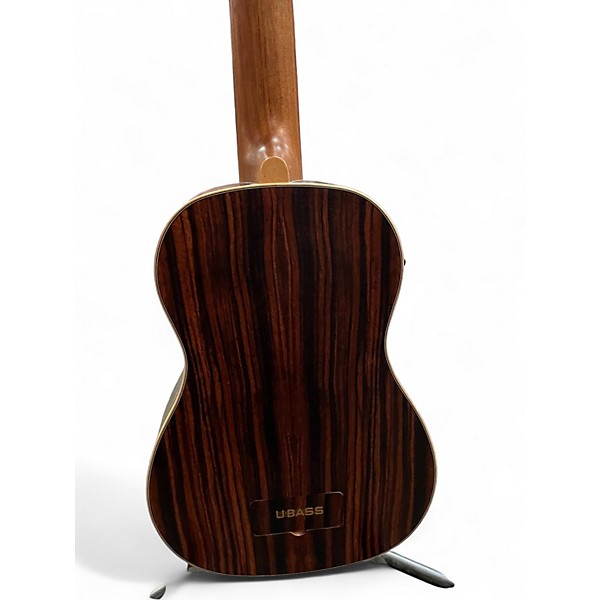 Used Kala U-Bass Striped Ebony Fretless UBASS-EBY-FL Natural Acoustic Bass Guitar