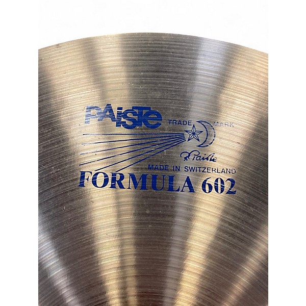 Used Paiste 16in Formula 602 Medium Ride Blue Label Cymbal