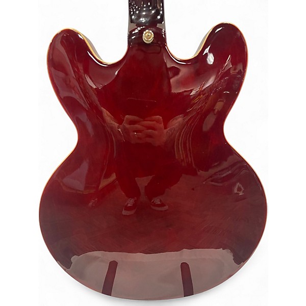 Used 2012 Epiphone Riviera P93 Wine Red Hollow Body Electric Guitar