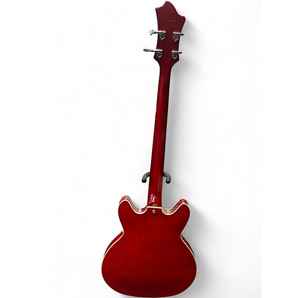 Used Hagstrom Viking Red Electric Bass Guitar