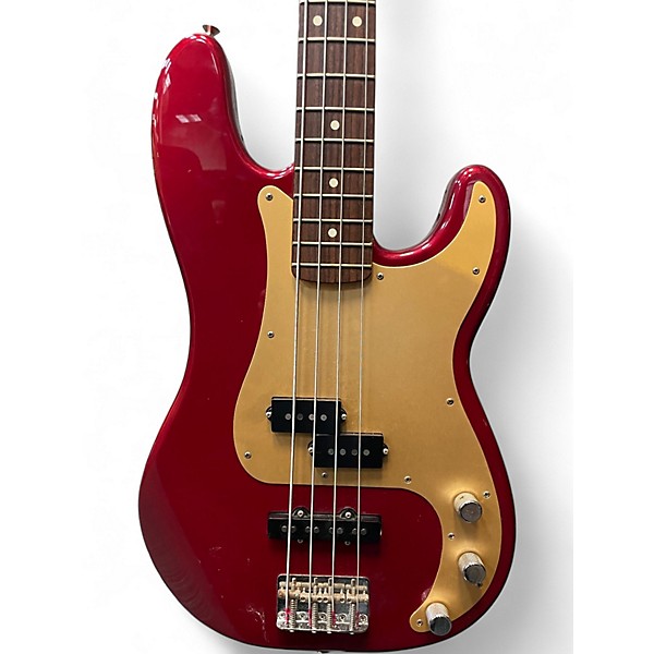 Used 2002 Fender Deluxe Precision Bass Special Candy Apple Red Electric Bass Guitar