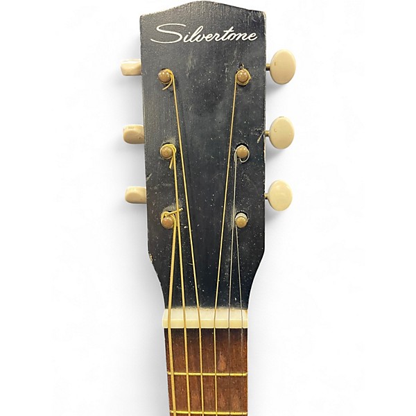 Vintage 1960s Silvertone Parlor  2 Tone Sunburst Acoustic Guitar