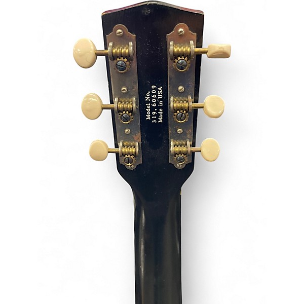 Vintage 1960s Silvertone Parlor  2 Tone Sunburst Acoustic Guitar