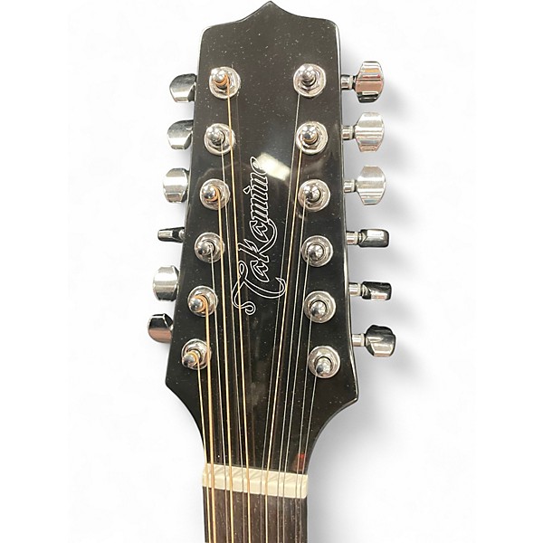 Used Takamine GD30-12 Black 12 String Acoustic Electric Guitar