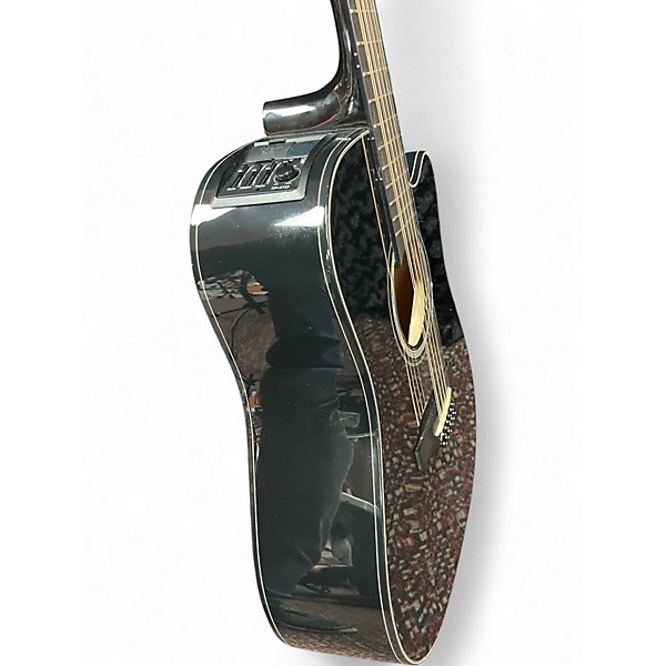 Used Takamine GD30-12 Black 12 String Acoustic Electric Guitar