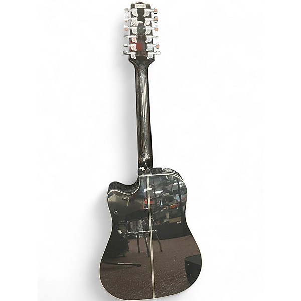 Used Takamine GD30-12 Black 12 String Acoustic Electric Guitar