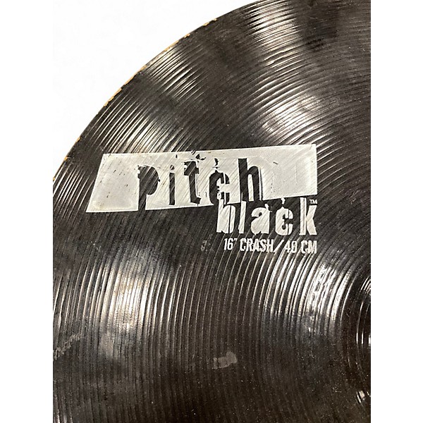 Used Zildjian 16in pitch black crash Cymbal