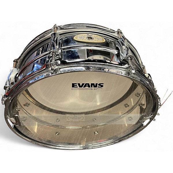 Used Pearl 14in Custom Alloy SensiTone Steel Metallic Silver Drum