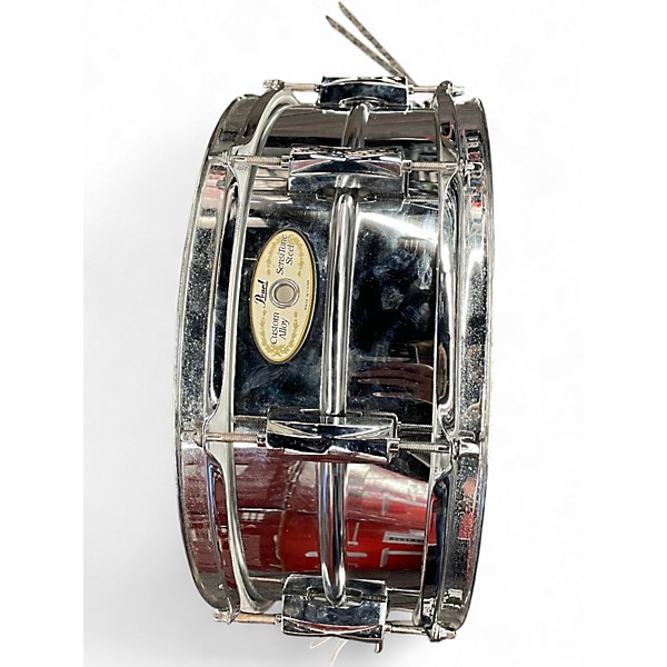 Used Pearl 14in Custom Alloy SensiTone Steel Metallic Silver Drum