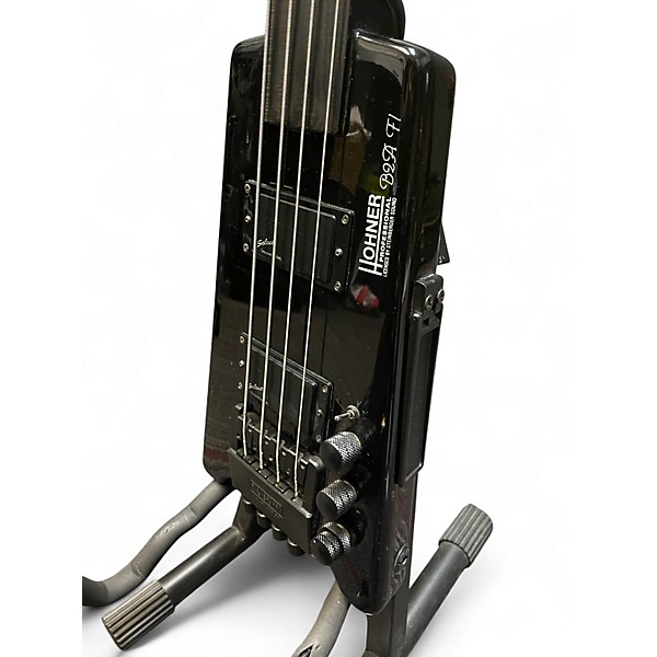 Used Hohner B2A F1 Fretless Black Electric Bass Guitar