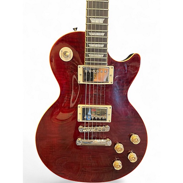 Used Epiphone Les Paul Tribute Plus Black Cherry Solid Body Electric Guitar