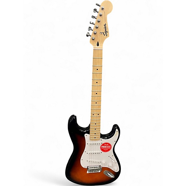 Used Squier Standard Stratocaster 2 Color Sunburst Solid Body Electric Guitar