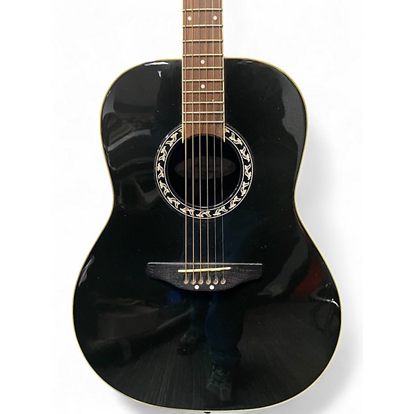 Used Ovation AA21 Black Acoustic Electric Guitar