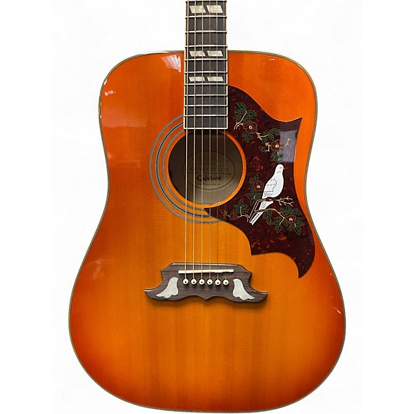 Used Epiphone Dove Pro Cherry Sunburst Acoustic Electric Guitar