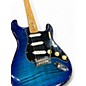 Used Fender PLAYER II stratocaster modified blue flame Solid Body Electric Guitar