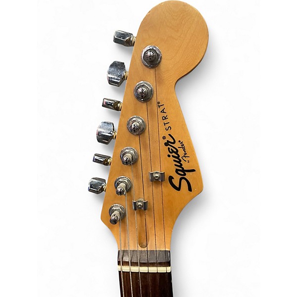 Used Squier Strat Black Solid Body Electric Guitar