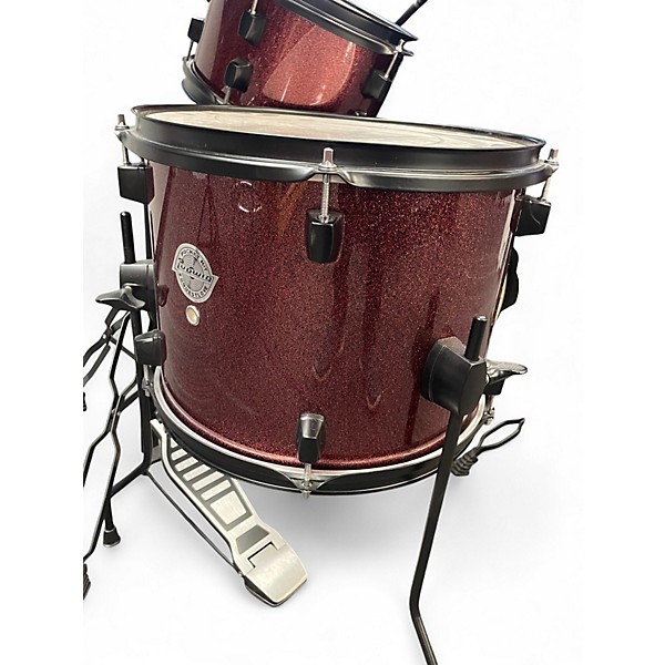 Used Ludwig 4 Piece Pocket Kit by Questlove Red Drum Kit