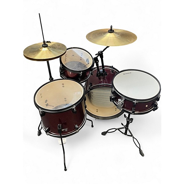 Used Ludwig 4 Piece Pocket Kit by Questlove Red Drum Kit