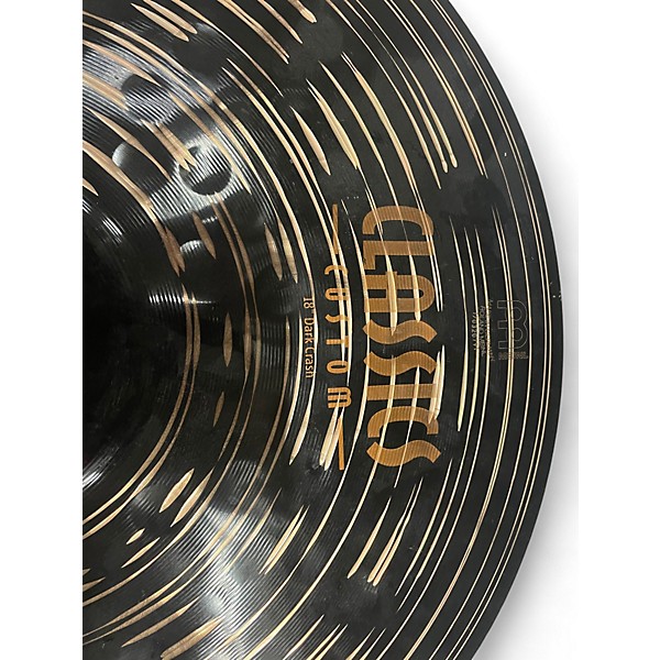 Used MEINL 18in CUSTOM DARK CRASH Cymbal
