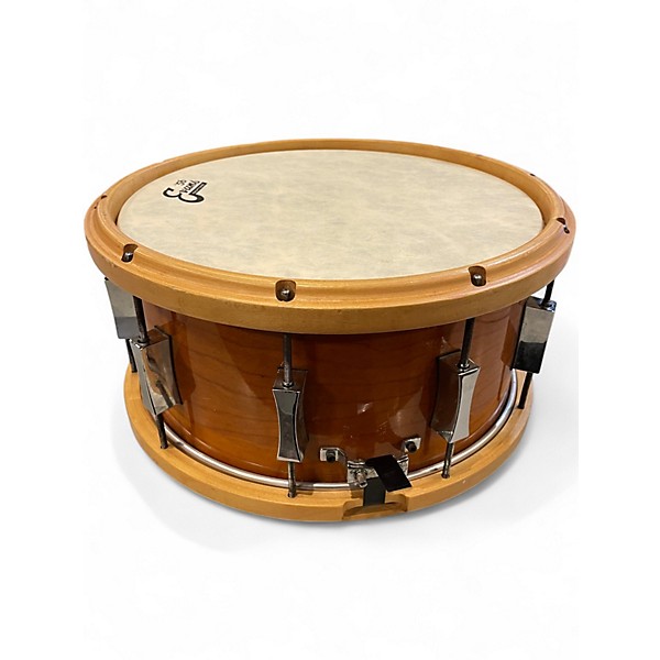 Used Pork Pie 7X14 Cherry Bubinga Natural Drum