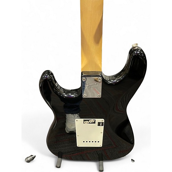 Used Squier Standard Stratocaster Black Solid Body Electric Guitar