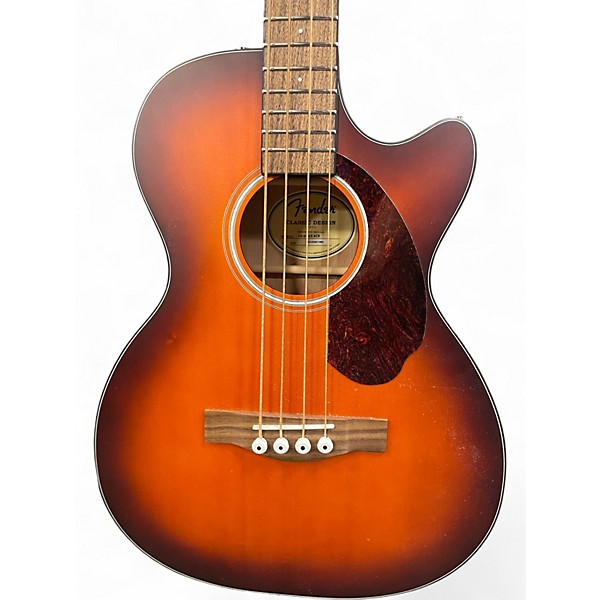 Used Fender CB-60SCE ACB Aged Cognac Burst Acoustic Bass Guitar
