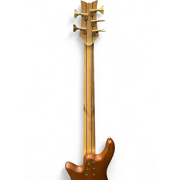 Used Schecter Guitar Research Stiletto Custom 5 String Natural Electric Bass Guitar