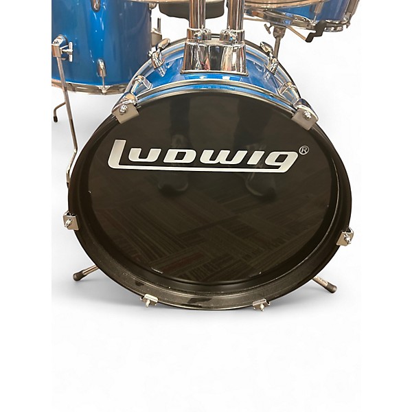 Used Ludwig 5 Piece Accent CS Blue Drum Kit