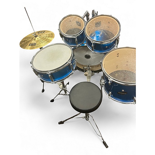 Used Ludwig 5 Piece Accent CS Blue Drum Kit