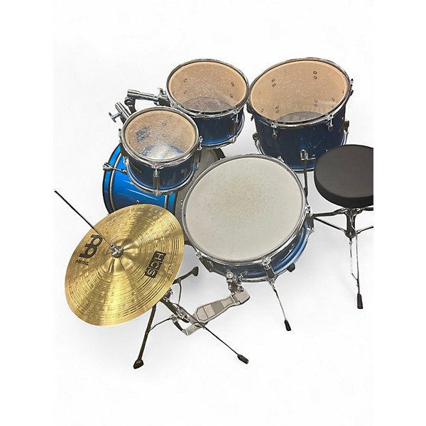 Used Ludwig 5 Piece Accent CS Blue Drum Kit