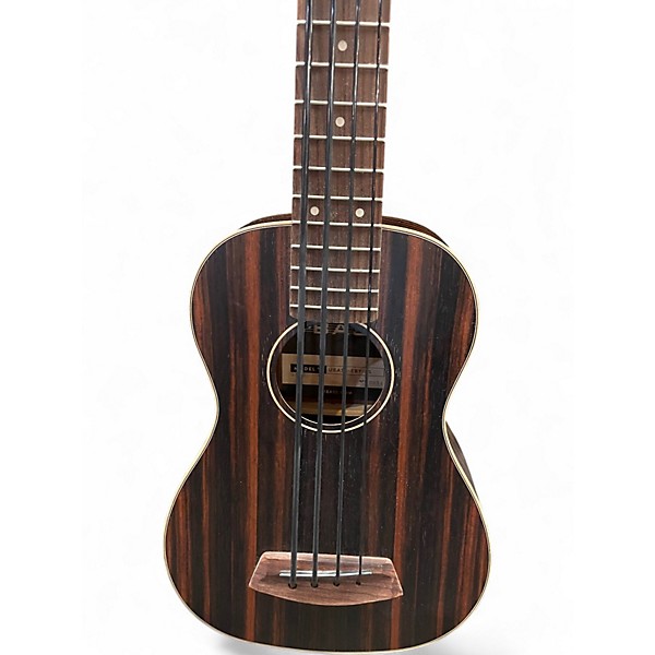 Used Kala Ubass Bass STRIPED BROWN Ukulele