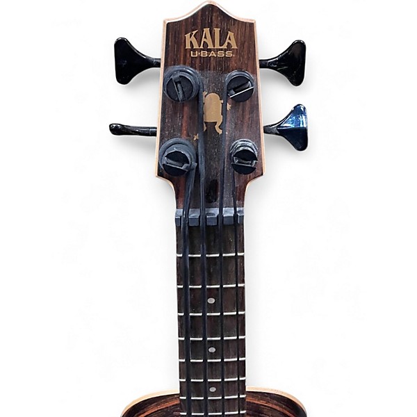 Used Kala Ubass Bass STRIPED BROWN Ukulele