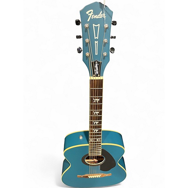 Used Fender Tim Armstrong Hellcat BLUE Acoustic Electric Guitar