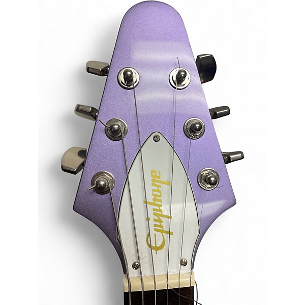Used Epiphone KIRK HAMMET 1979 FLYING V METALLIC PURPLE Solid Body Electric Guitar