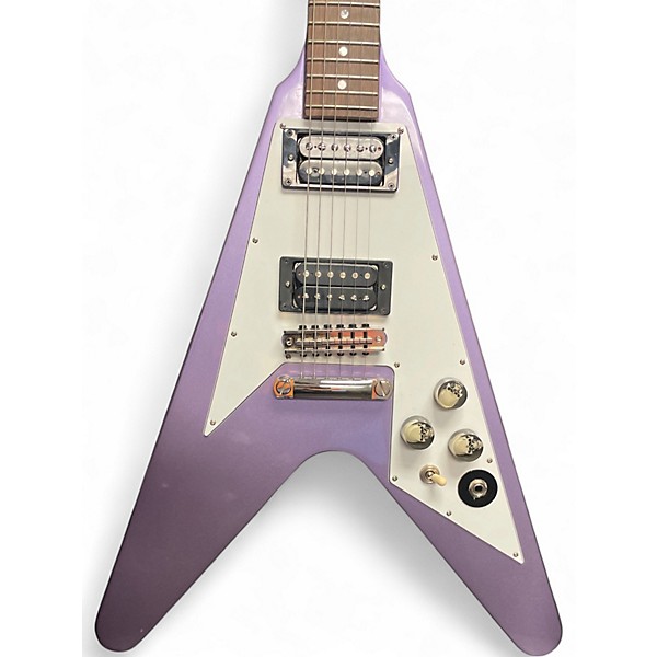 Used Epiphone KIRK HAMMET 1979 FLYING V METALLIC PURPLE Solid Body Electric Guitar