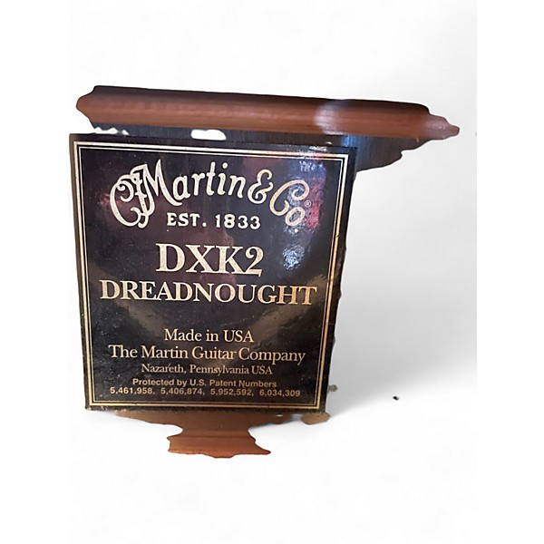 Used Martin DXK2 Natural Acoustic Guitar