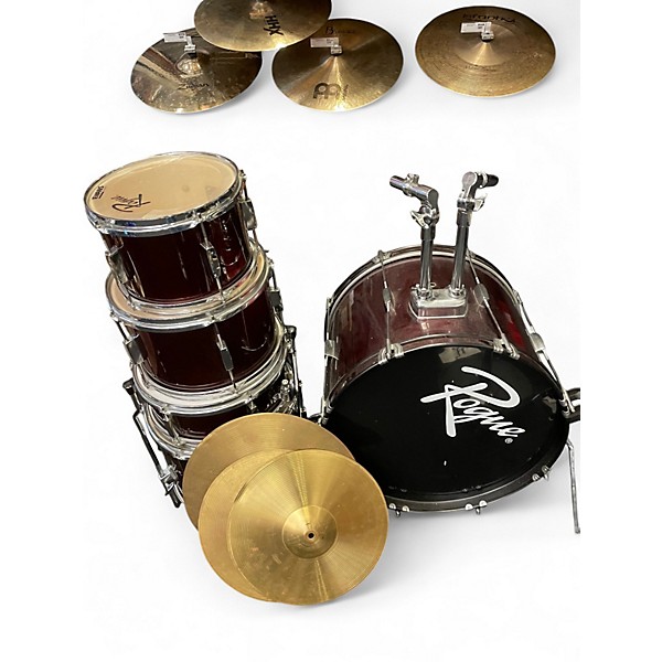 Used Rogue 5 Piece Junior Kicker Wine Red Drum Kit