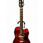 Used Fender CD140SCE Candy Apple Red Acoustic Electric Guitar