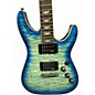 Used Schecter Guitar Research Omen Extreme 6 Ocean Blue Burst Solid Body Electric Guitar