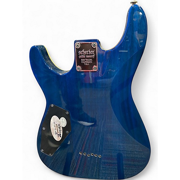 Used Schecter Guitar Research Omen Extreme 6 Ocean Blue Burst Solid Body Electric Guitar