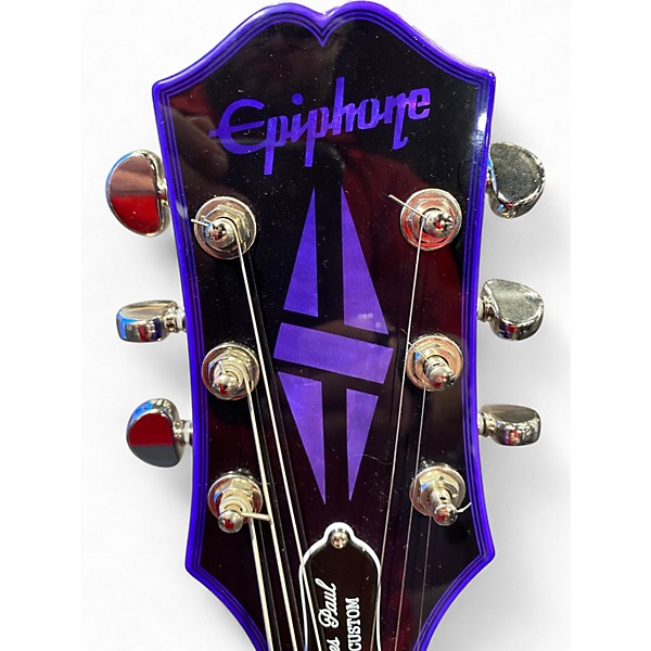 Used Epiphone Les Paul Custom Widow Purple Burst Solid Body Electric Guitar