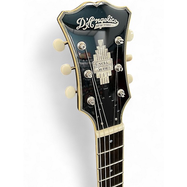 Used D'Angelico Excel DC Tour Black Hollow Body Electric Guitar